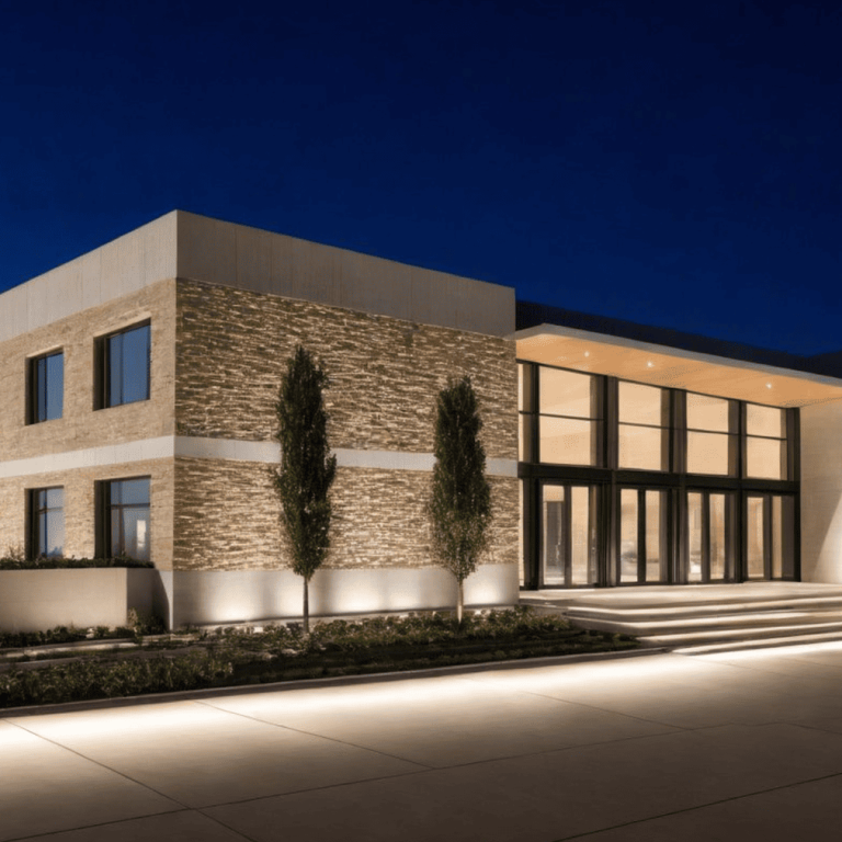 Visualisierung Freikirche Fassade einer Freikirche mit Foyer